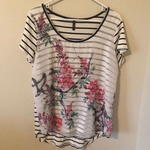 NWOT Edista Double Layer High Low Tee